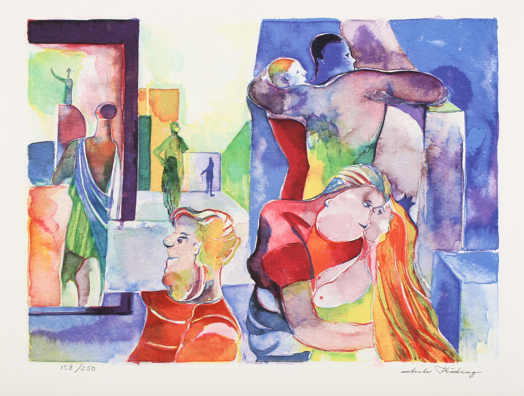 ANITA FRÖDING, färglitografi, signerad och numrerad 158/250.