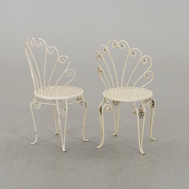 TRÄDGÅRDSSTOLAR, ett par, 1900-talets andra hälft.