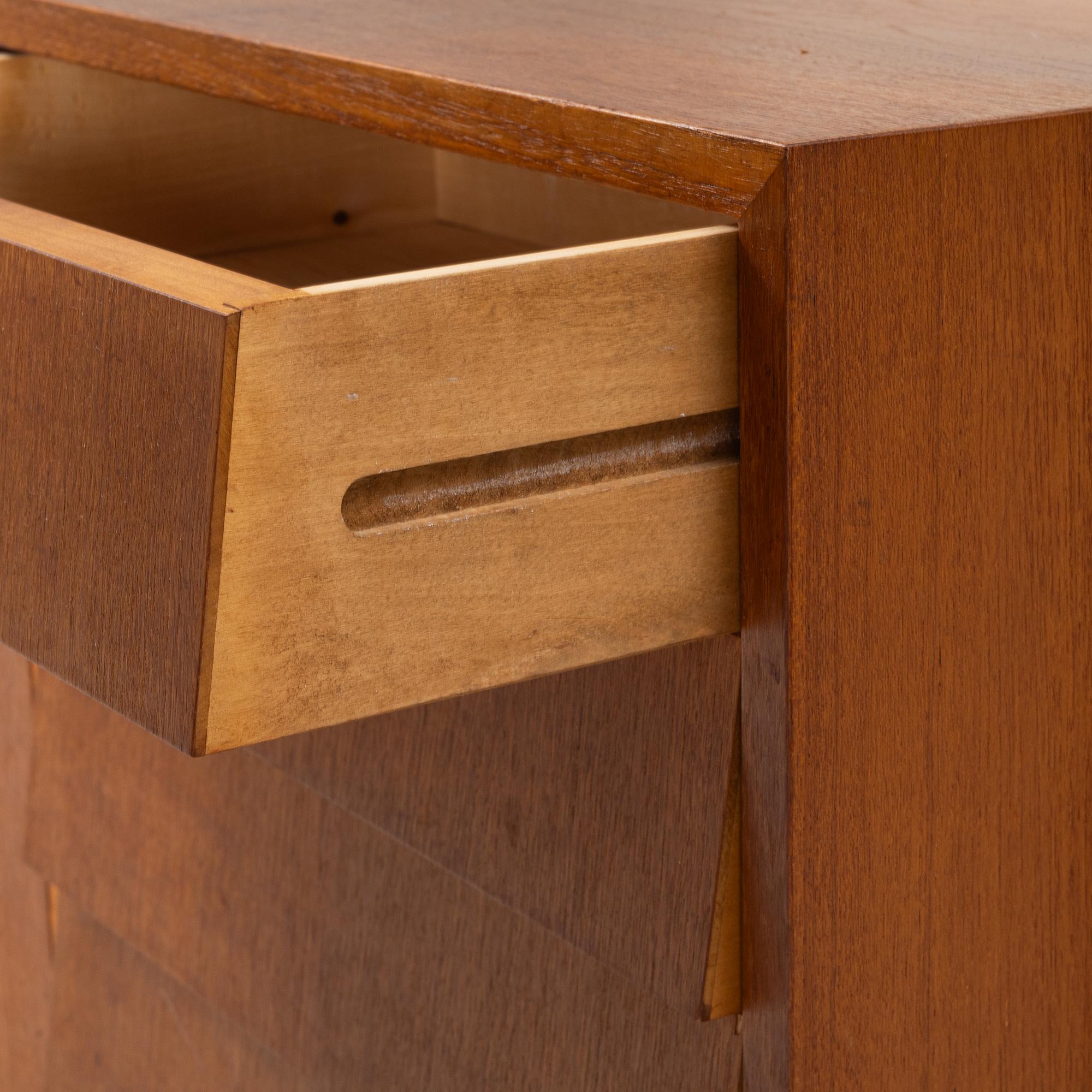 A teak veneered bokkcase, Sweden, 1950's.