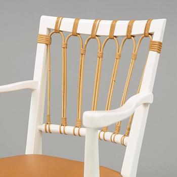 Josef Frank, stolar, 2 st och karmstolar, 4 st, Firma Svenskt Tenn, modell 1165, efter 1985.