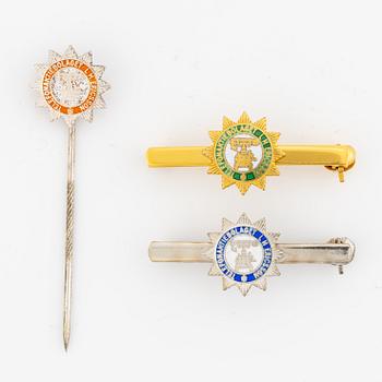 Guldmedalj samt miniatyr i guld, LM Ericson, 18K.