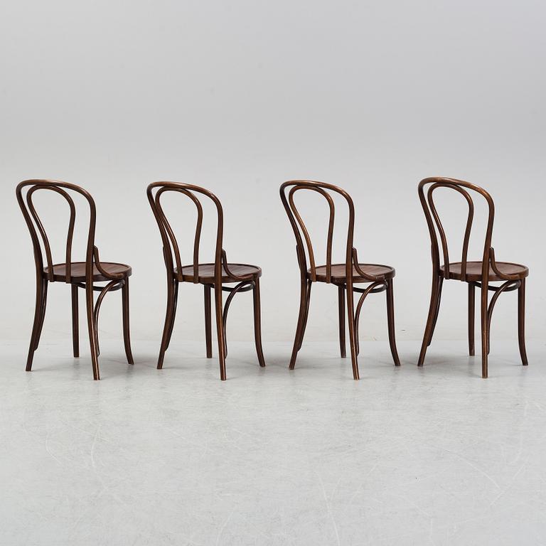 Four Thonet-style café chair, late 20th century.