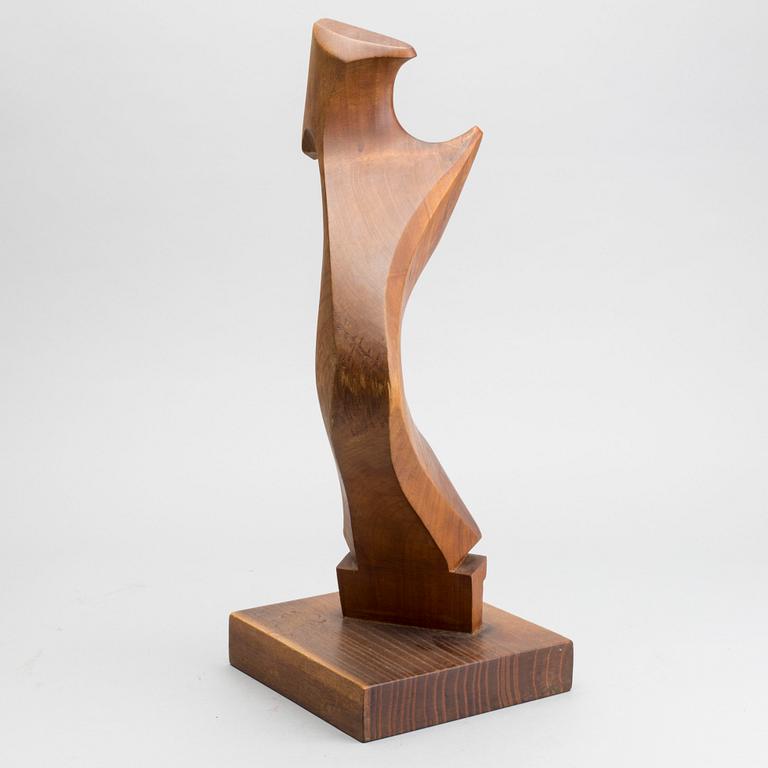 GIUSEPPE CARLI, a signed and dated venetian walnut forcola, rowlock, 1965.