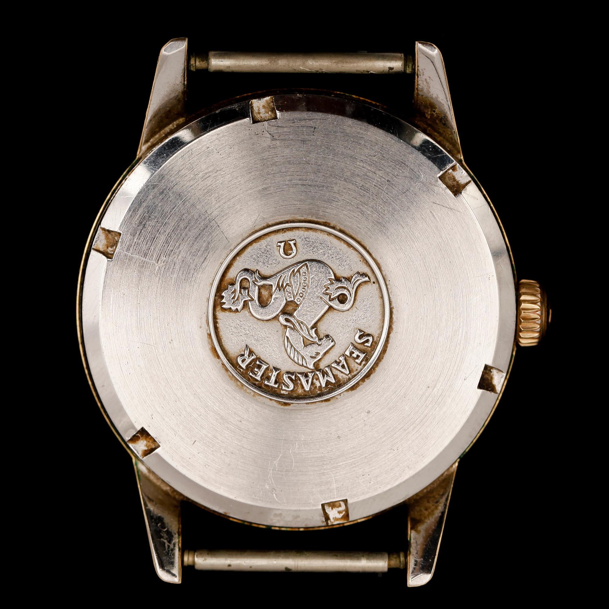 HERRARMBANDSUR, guld på stål, Omega Seamaster 30.