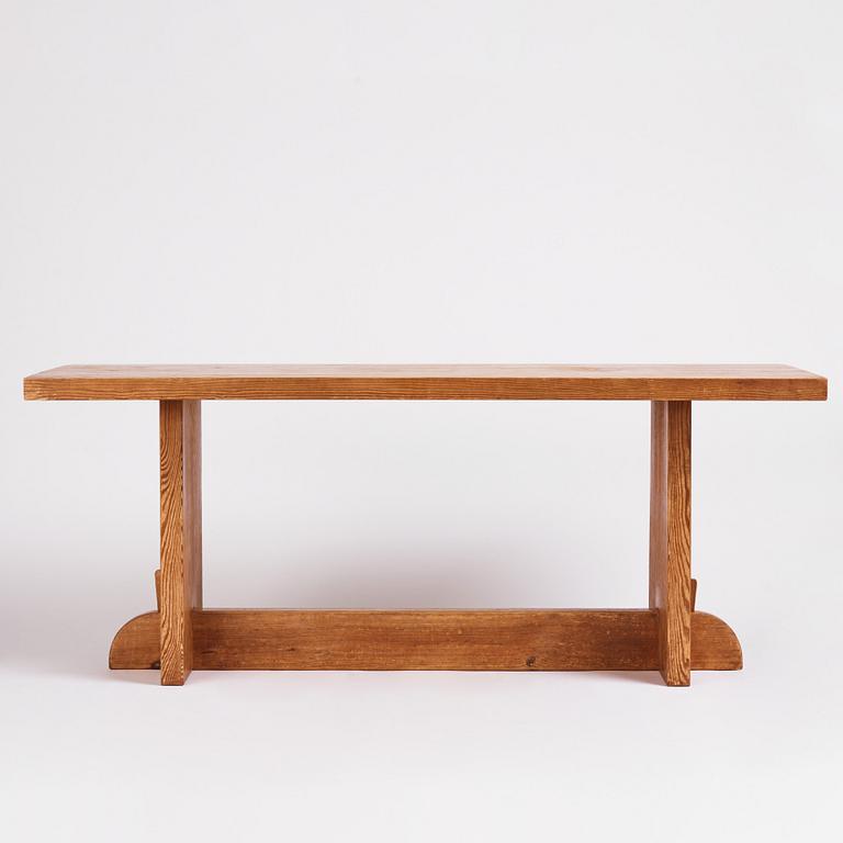 Axel Einar Hjorth, a "Lovö" stained pine table, Nordiska Kompaniet 1930s.