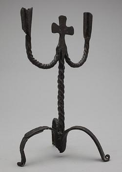 LJUSSTAKE, smidesjärn, södra Sverige, 1700-/1800-tal.