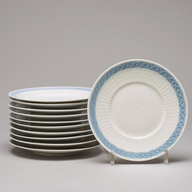 TESERVIS, 26 delar, porslin. "Blå Vifte", Danmark, 1900-tal.