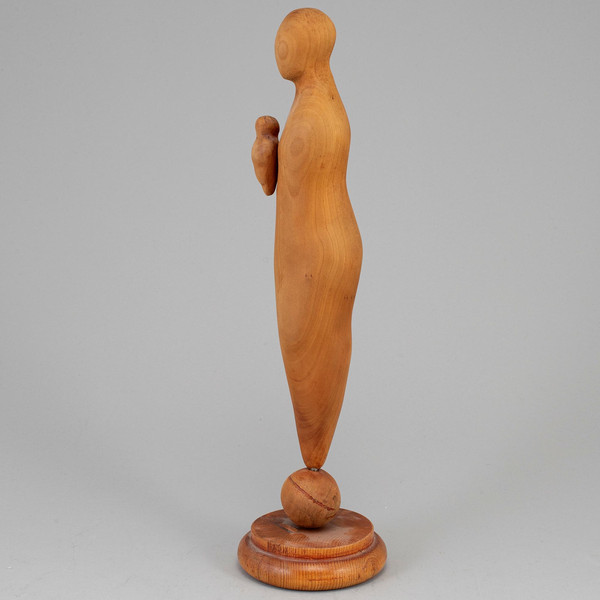 JAN NALIWAJKO, skulptur, trä, signerad.