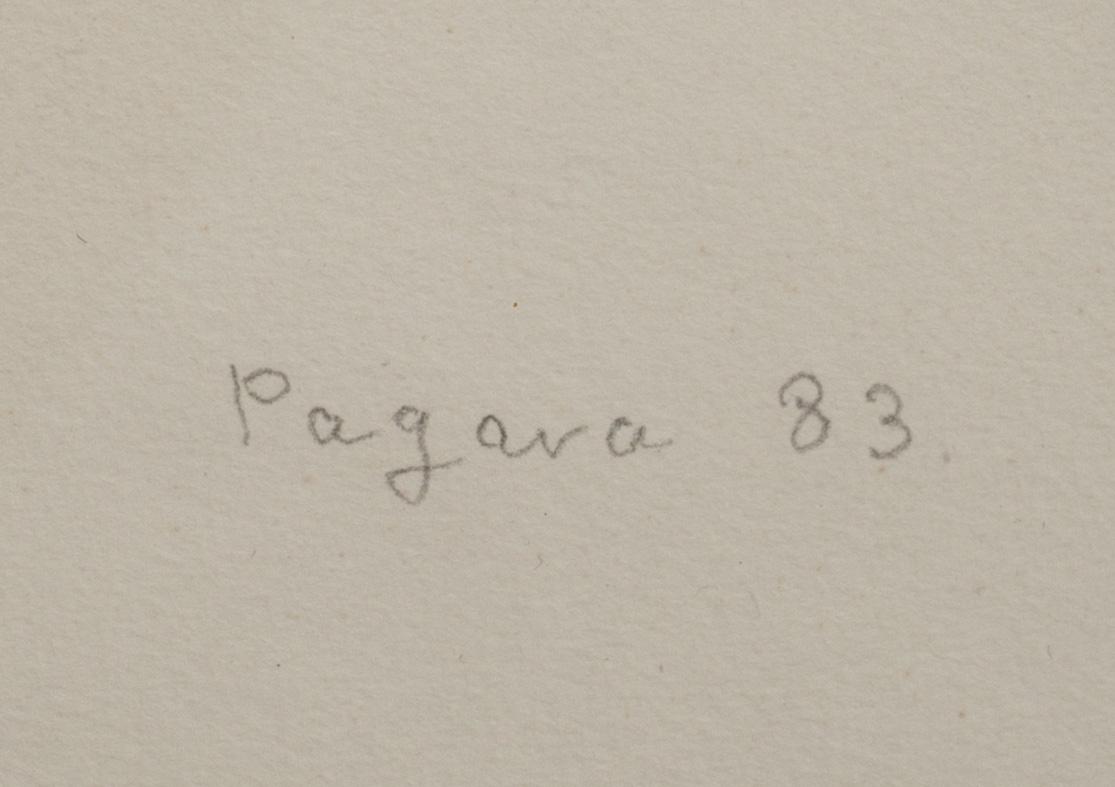 VERA PAGAVA, 2 st, blyerts, signerade och daterade- 64 resp. 83.