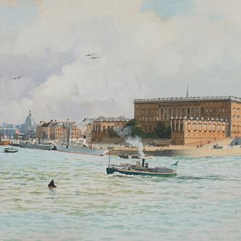 Anna Palm de Rosa, Vy över Stockholms slott.