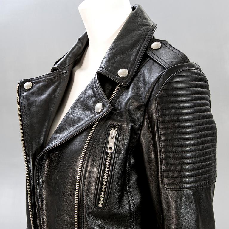 Burberry, leather jacket, Burberry Brit, size 38.