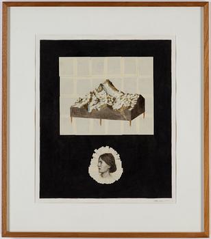 WILLEM ANDERSSON, collage, olja och tusch på papper, signerad och daterad 2010.