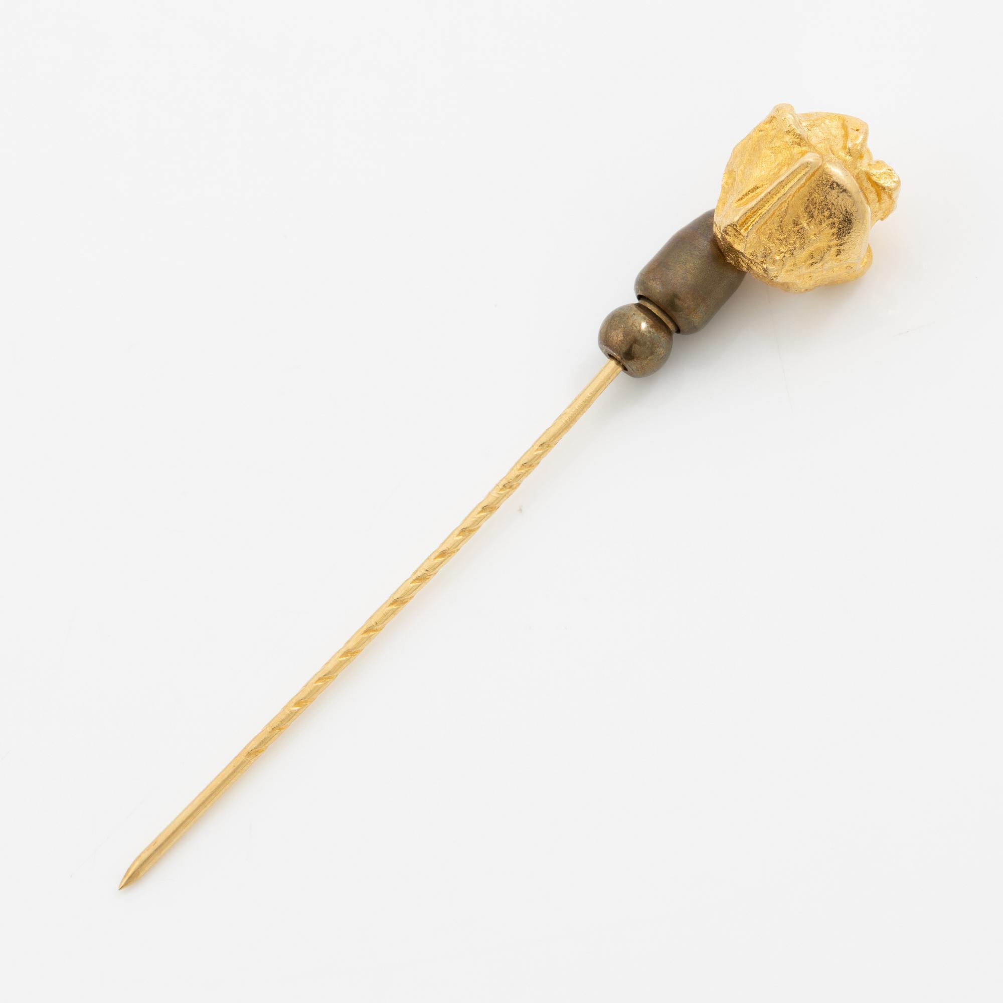 Lapponia, a brooch pin, 18K gold, Finland 1978.