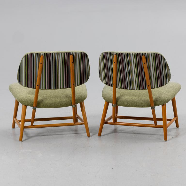 Alf Svensson, Armchairs, a pair, TeVe, Bra Bohag. Studio Ljung's industries, Malmö, 1950s.