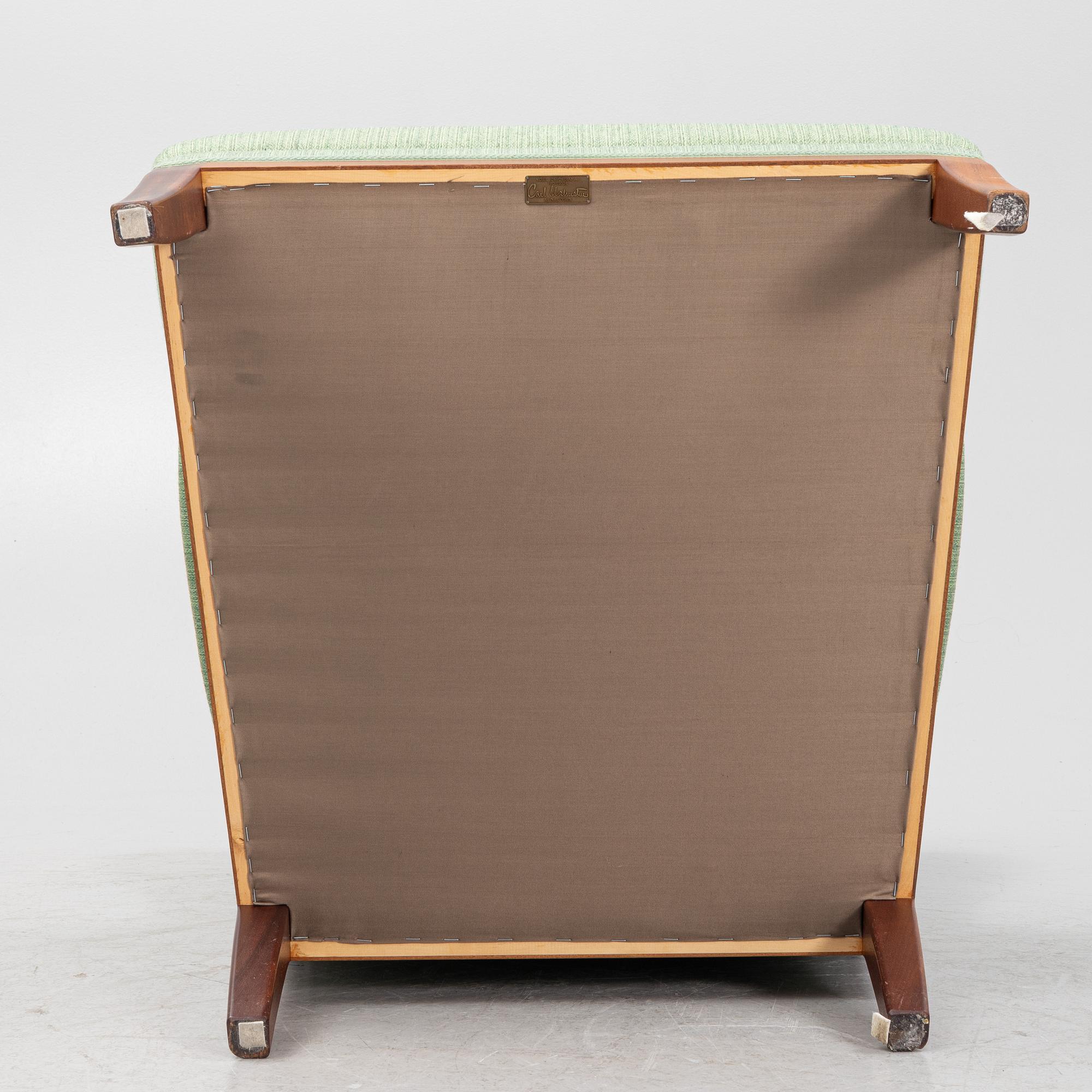 Carl Malmsten, öronlappsfåtölj, "Husfadern", AB O.H. Sjögren, Tranås.