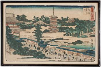 Ando Utagawa Hiroshige II (Utagawa Shigenori) · ANDO UTAGAWA HIROSHIGE II, träsnitt, sign i trycket.