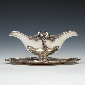 SÅSSKÅL, 950 silver. Frankrike 1880-tal. Vikt 648 g.
