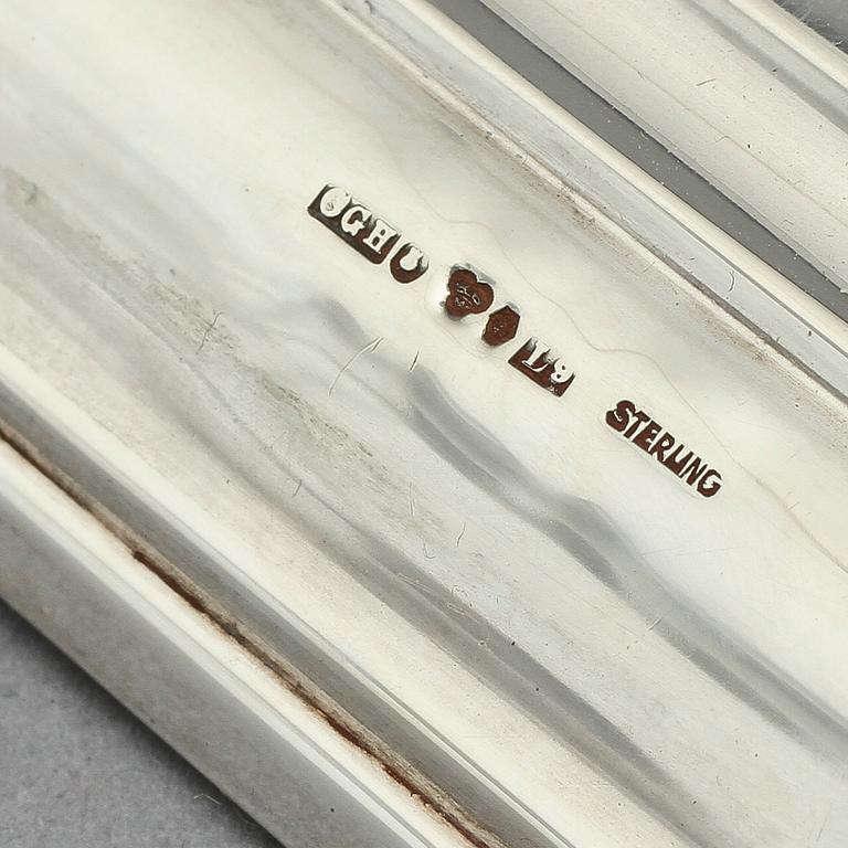 LJUSSTAKAR, ett par, sterling silver, Carl Gustaf Hallberg, 1961.