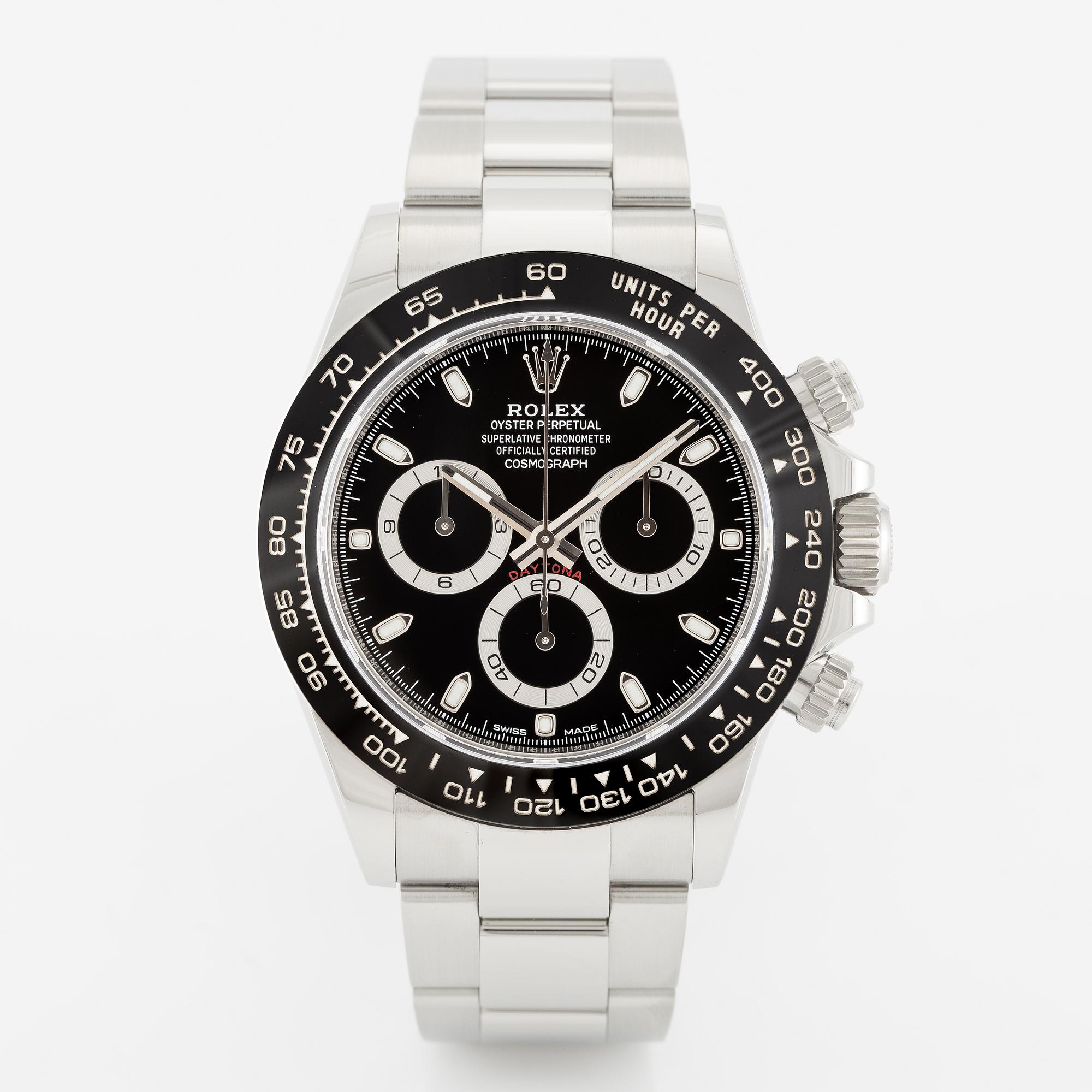 Rolex, Cosmograph, Daytona, chronograph, wristwatch, 40 mm.