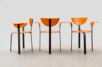 BKS, Denmark, armchairs, 4 pcs, 1960s-70s.