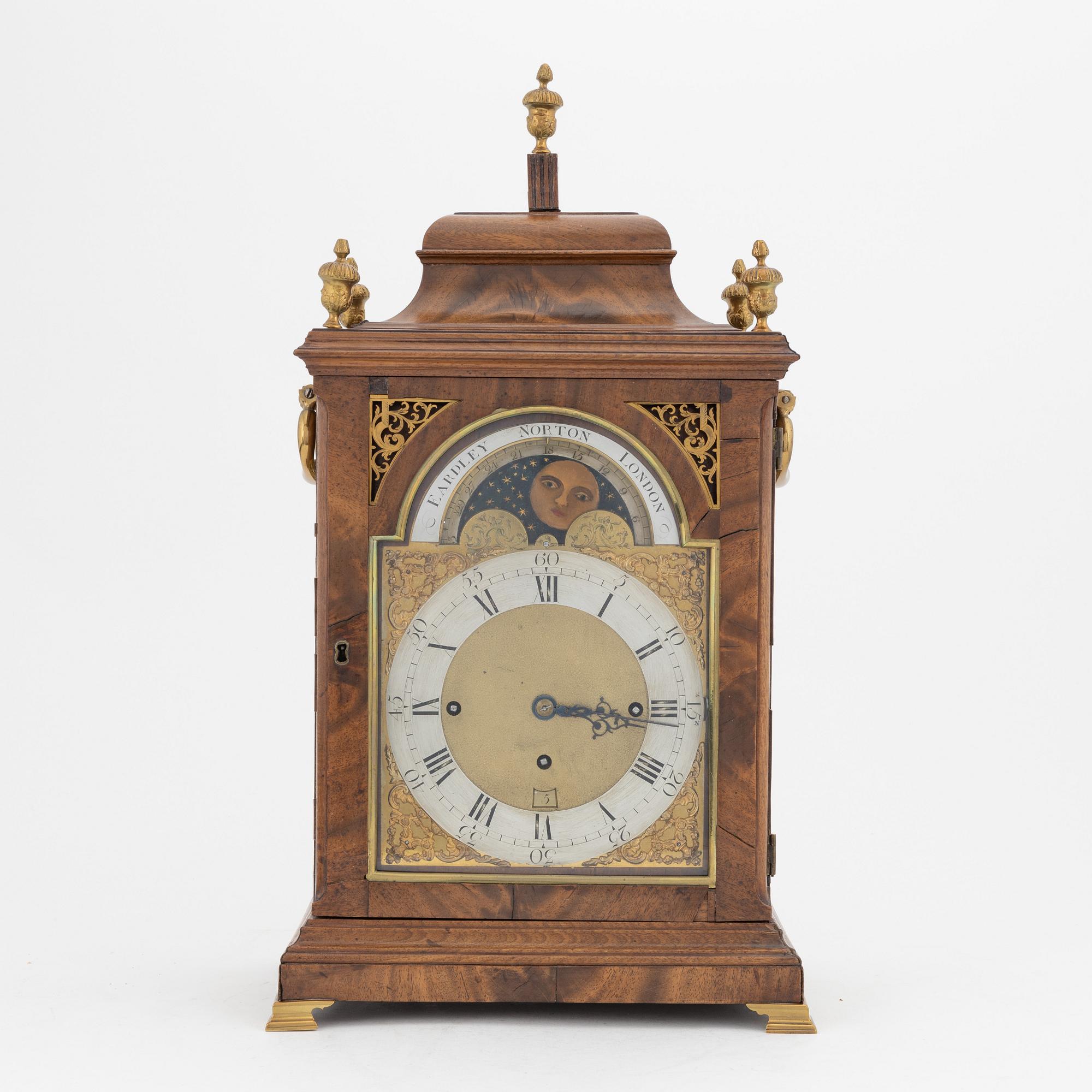 A George III 18th century musical  bracket clock by Eardley Norton.