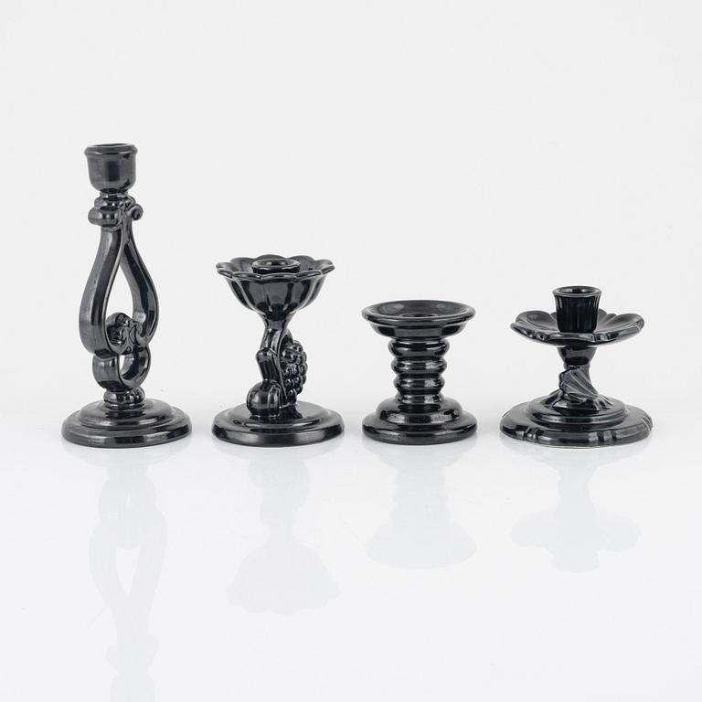 Arthur Percy, four candlesticks, Gefle.
