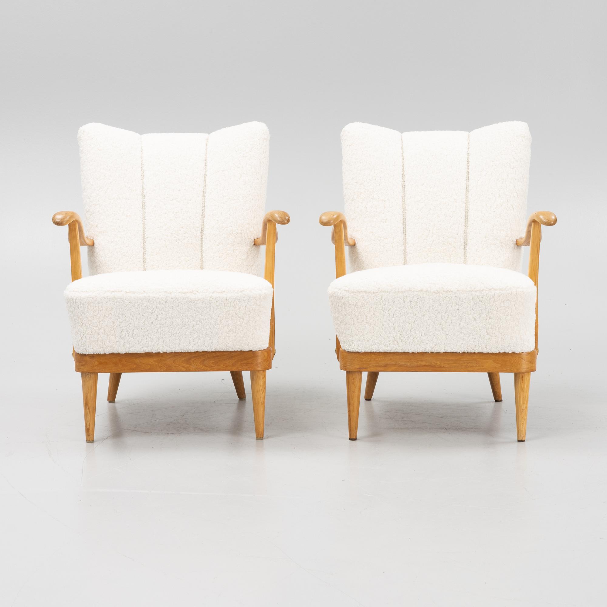 Fåtöljer, ett par , Swedish Modern, 1940/50-tal.