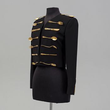 A dinner jacket by Moschino Couture fall 1989-90.