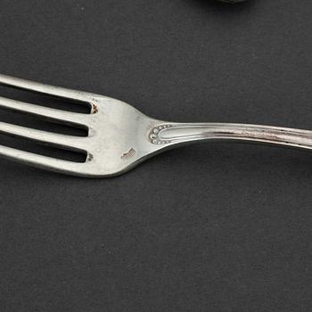 BESTICKSERVIS, 32 delar, silver, 1900-talets första hälft.