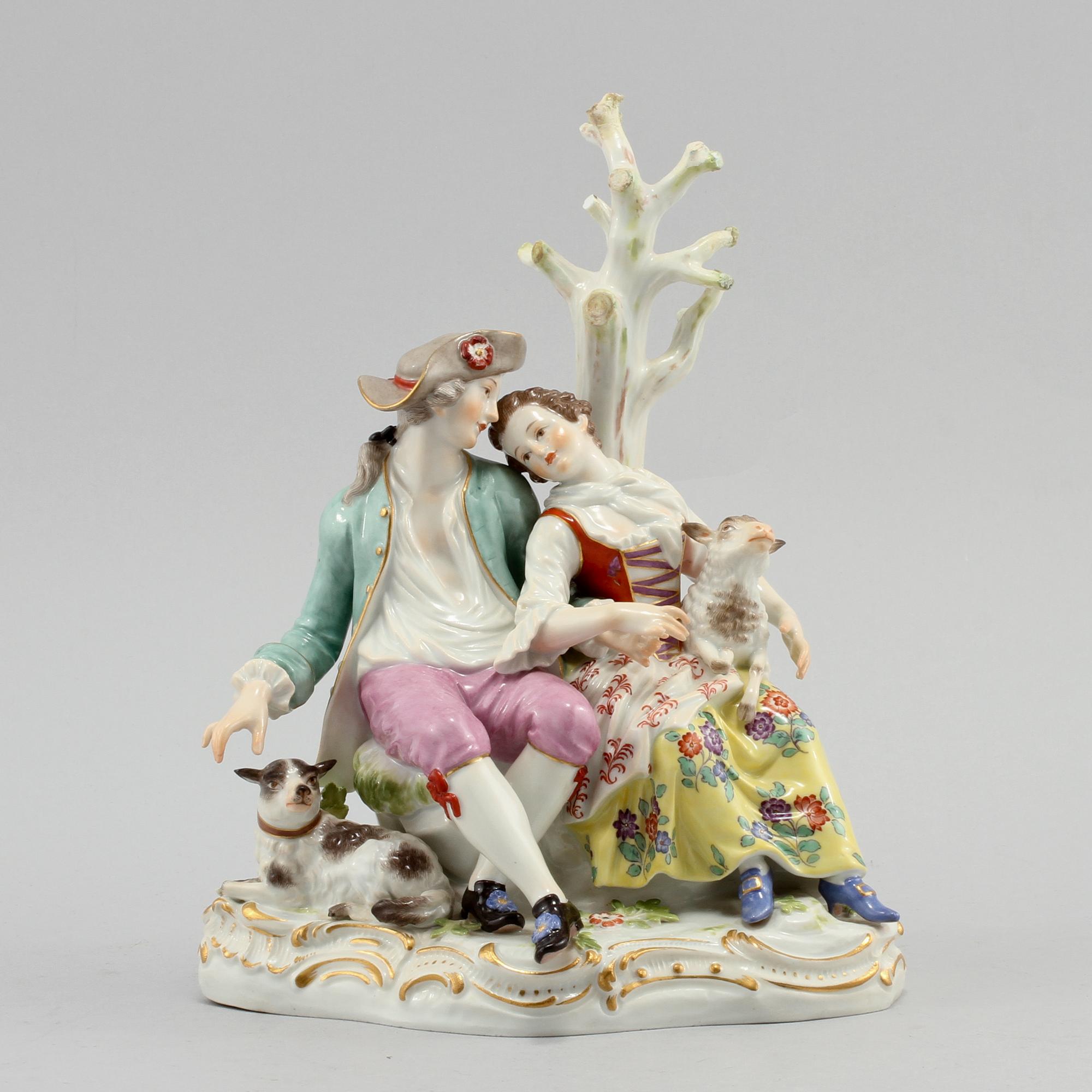 FIGURIN, porslin, Meissen, 1900-tal första kvartal.