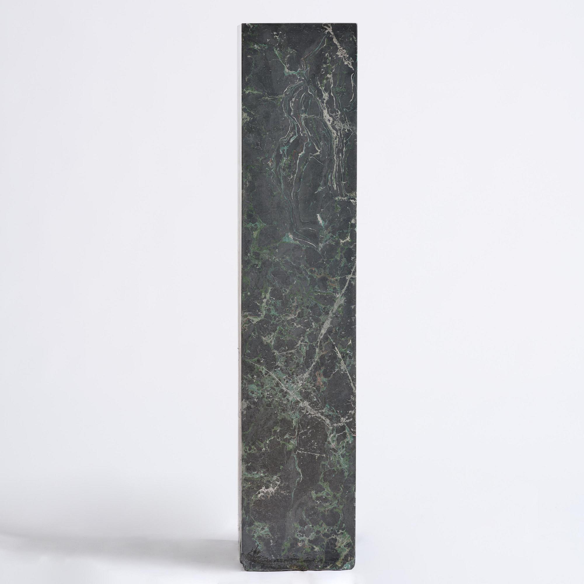 A black Scagliola 20th century column.