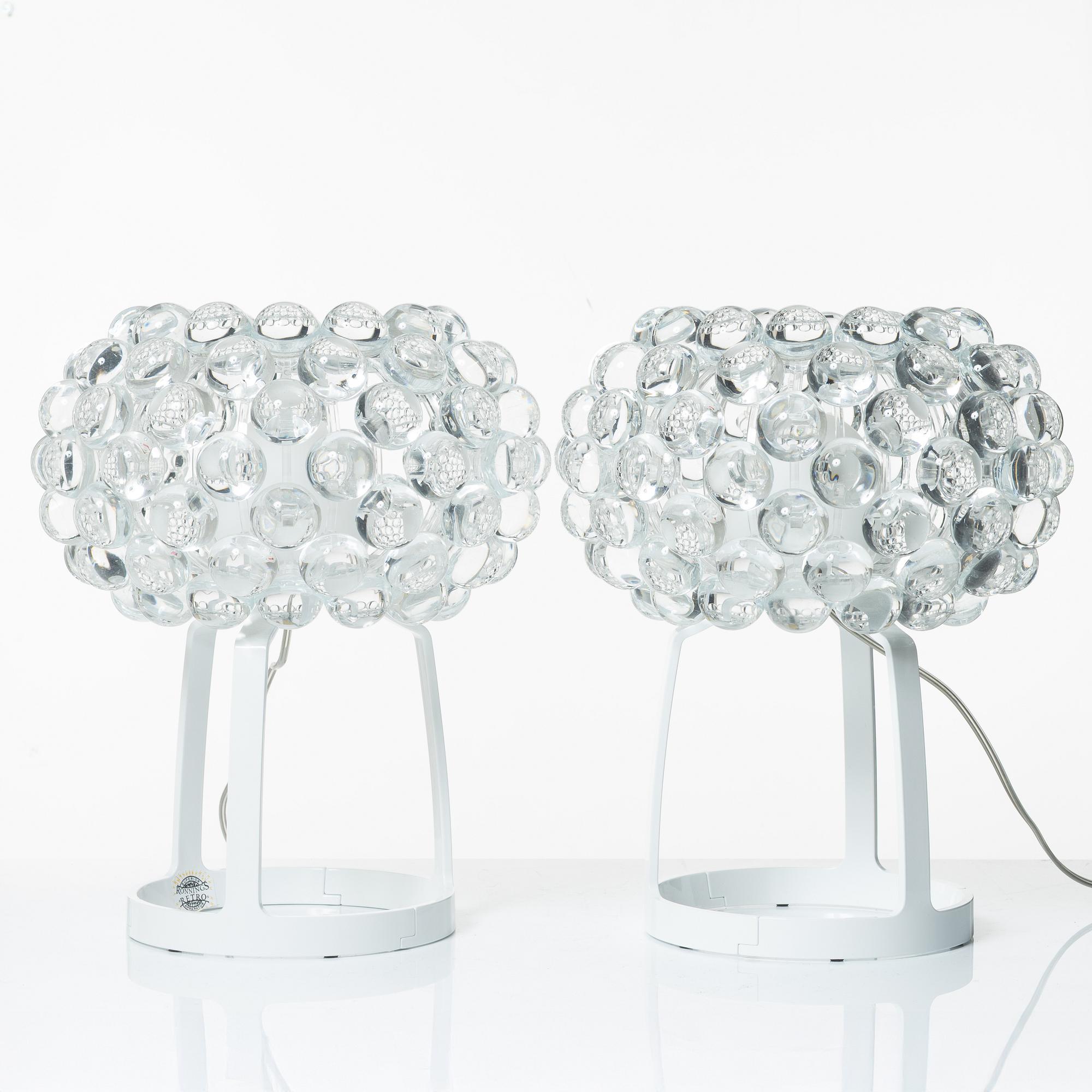 Patricia Urquiola & Eliana Gerotto, bordslampor, ett par, "Caboche Piccola", Foscarini, Italien, efter 2005.