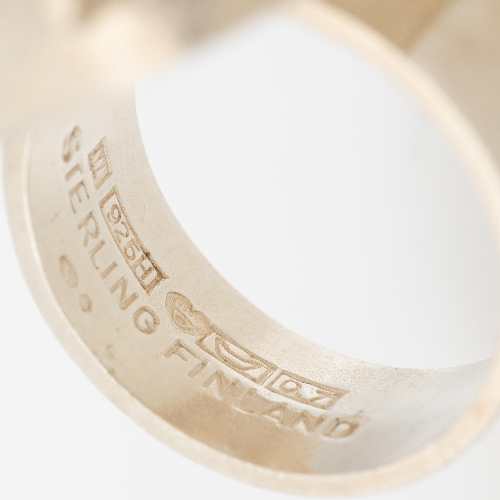 Björn Weckström, ring, silver, "Jaaras dream". Lapponia 1969.
