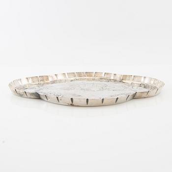 William Chandless presentation plate silver London 1896.