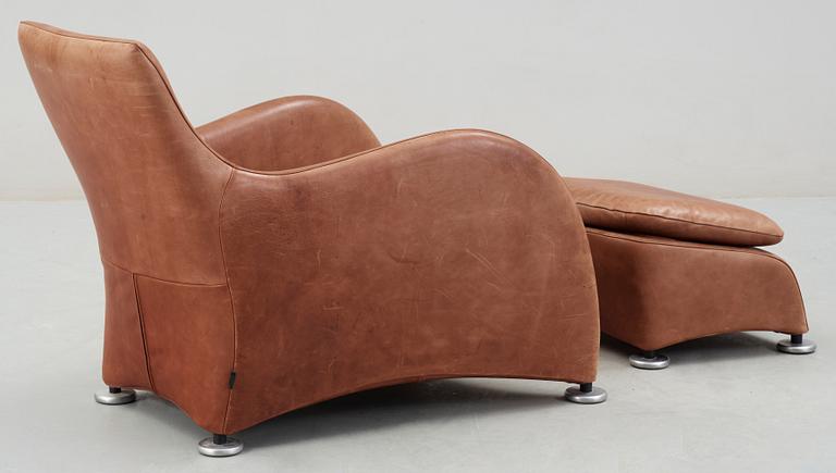 FÅTÖLJ med FOTPALL, "Loge", Gerard Van den Berg, Montis, 1989.