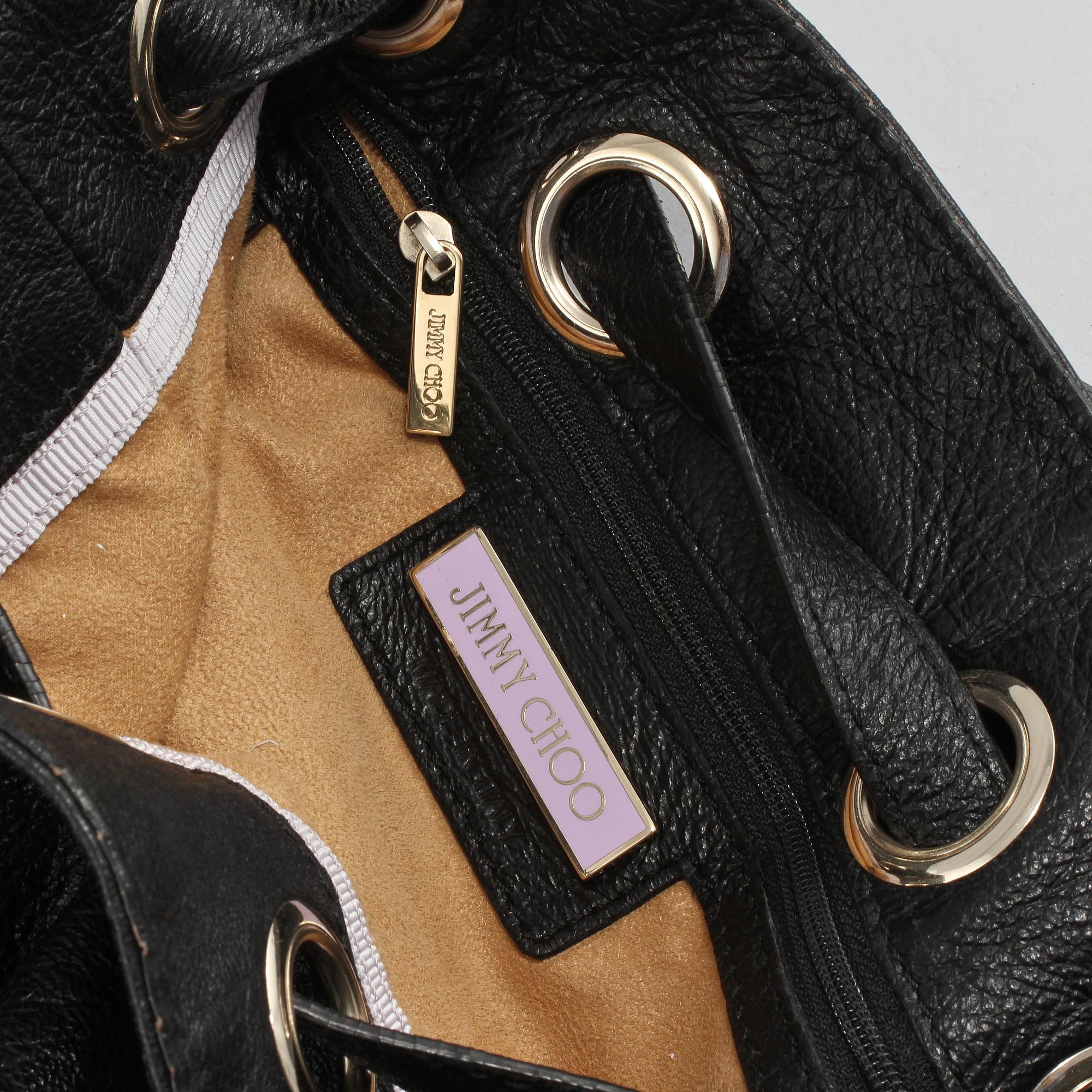 HANDVÄSKA, "Black Ringo", Jimmy Choo, 2010-tal.