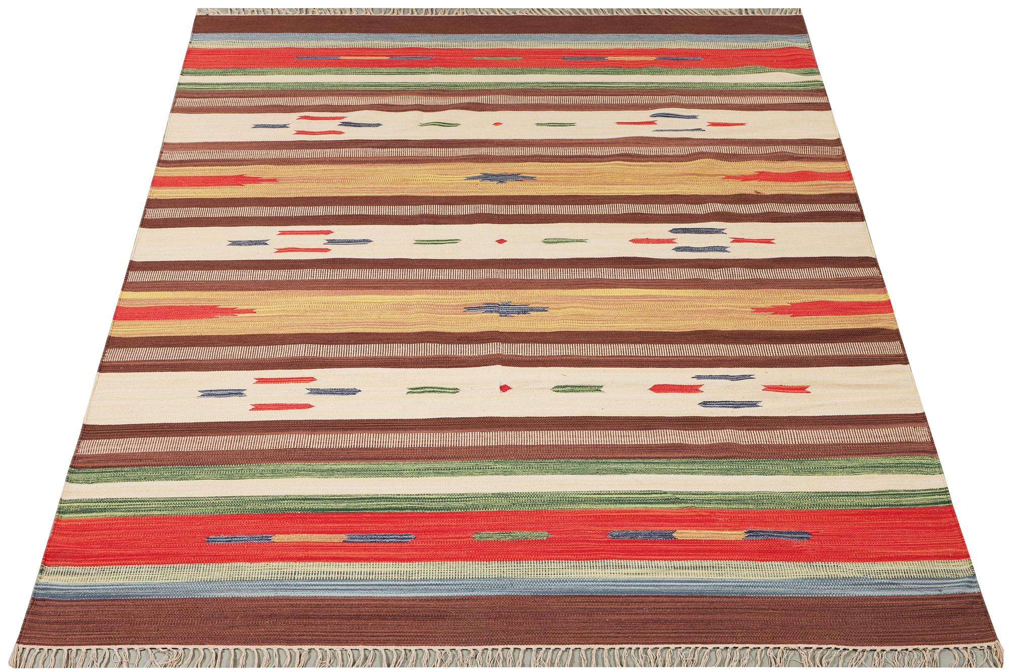 A Durry carpet, c. 200 x 200 cm.