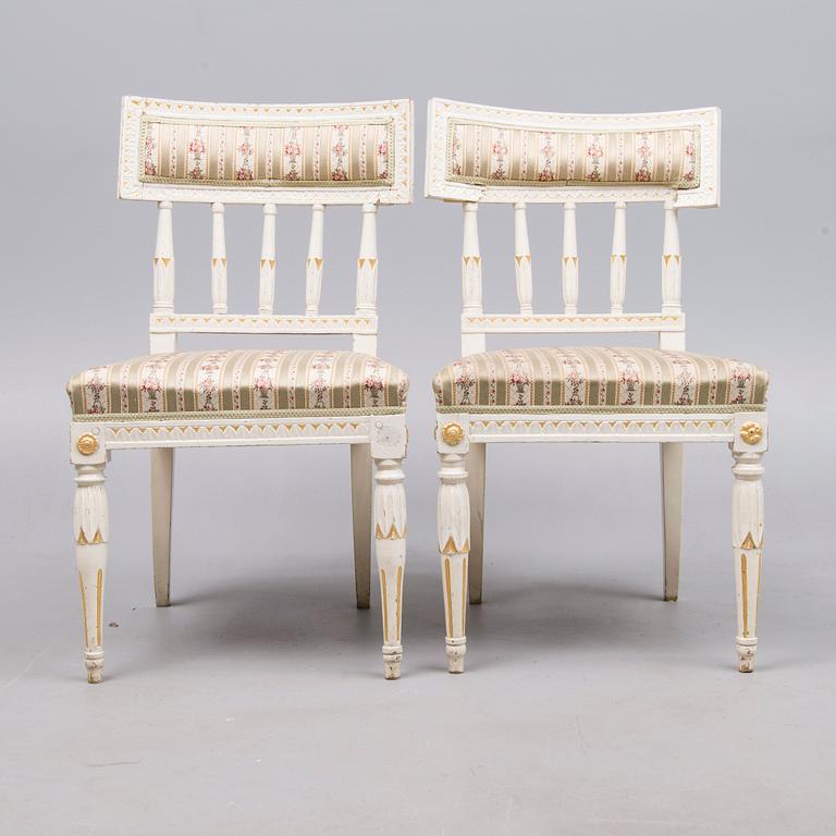 STOLAR, 2 st, sengustaviansk stil, sekelskiftet 1800/1900.