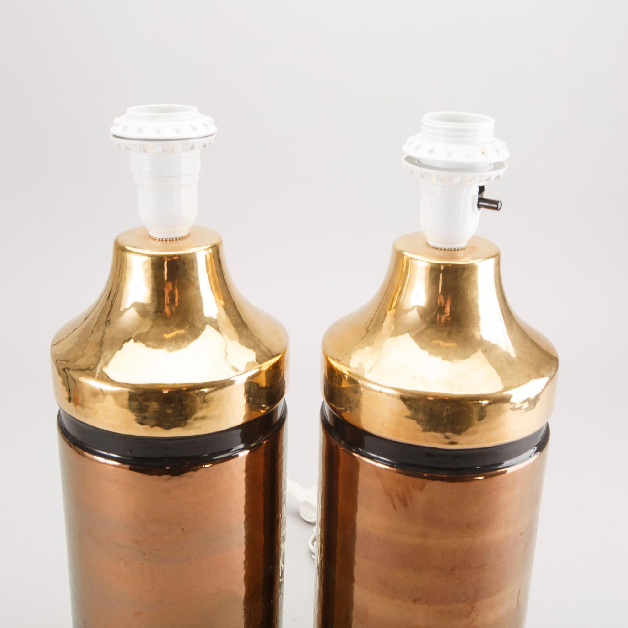 Bitossi, bordslampor, ett par,  keramik, Italien, 1960/70-tal.