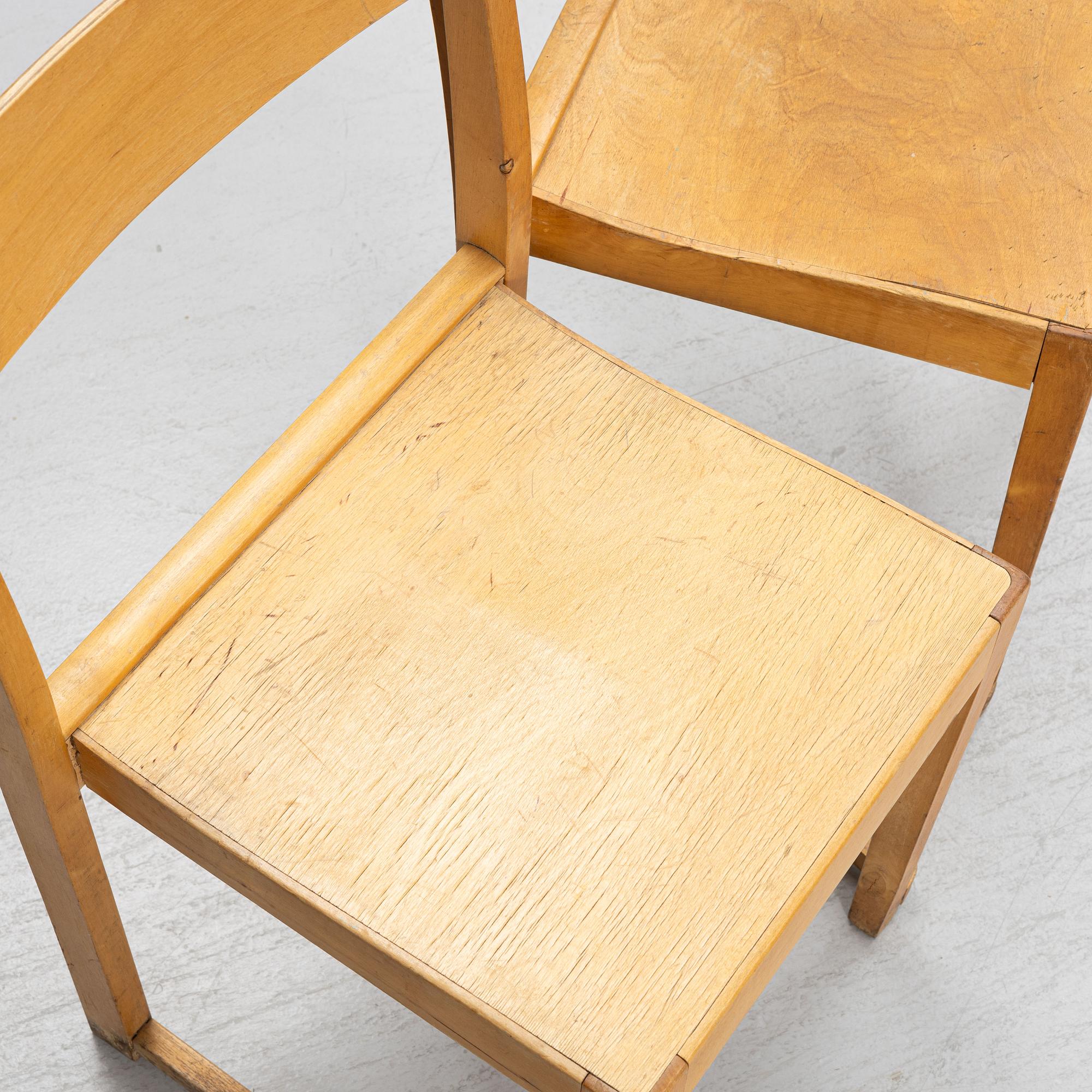 Sven Markelius, stolar, 10 st, "Orkesterstolen", 1900-talets mitt.