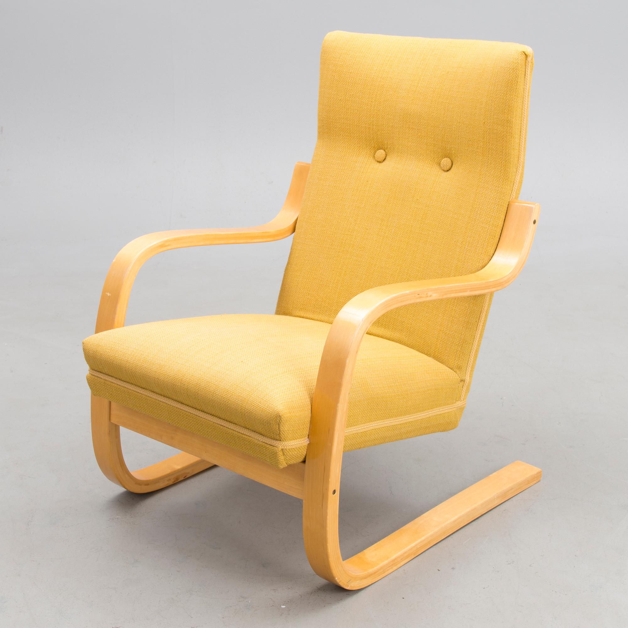 ALVAR AALTO, fåtölj, modell 406, Artek, 1900-talets mitt.