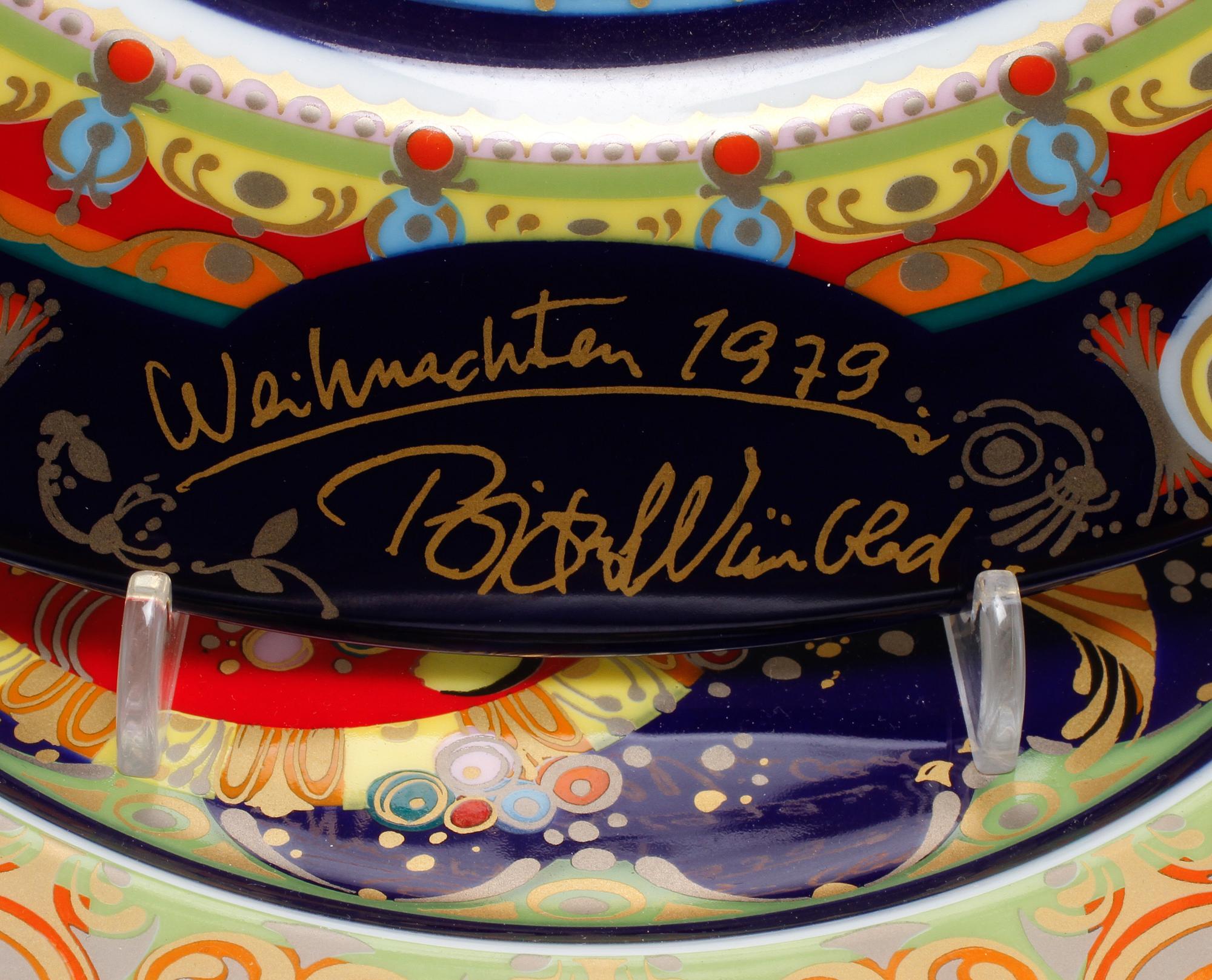 TALLRIKAR, 9 st, porslin, Björn Wiinblad, Rosenthal Studio-Line, 1970/80-tal.