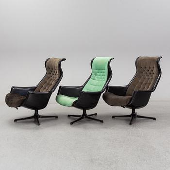 Alf Svensson & Yngve Sandström, a set of three 'Galaxy' easychairs for Dux.