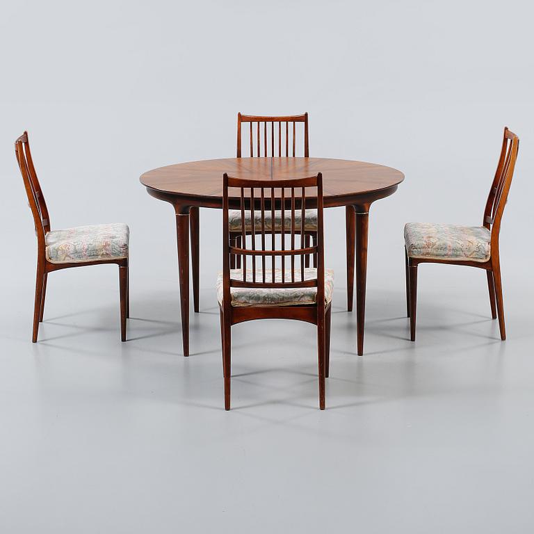 SIDEBOARD samt MATGRUPP, 5 delar, "Cortina", Svante Skogh, 1960-tal.