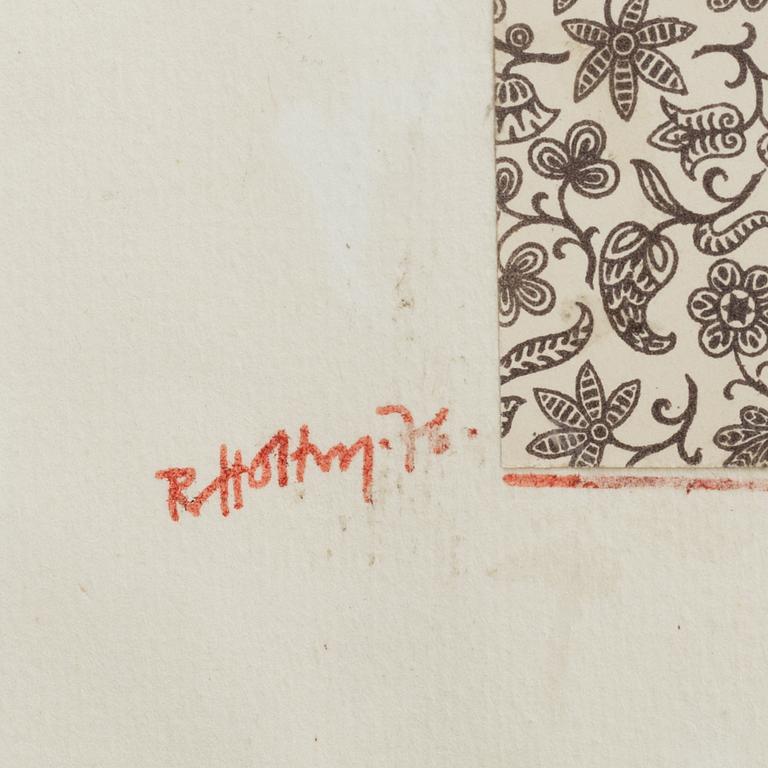RAGNAR VON HOLTEN, collage and mixed media on paper, signed and dated -76.