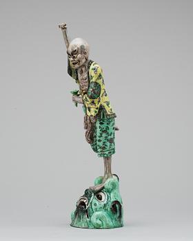 A kangxi style figurine, Qing Dynasty 19th cent.