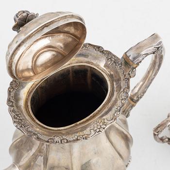 A 3-piece silver 830 coffee service, Swedish import marks, 20th Century.
