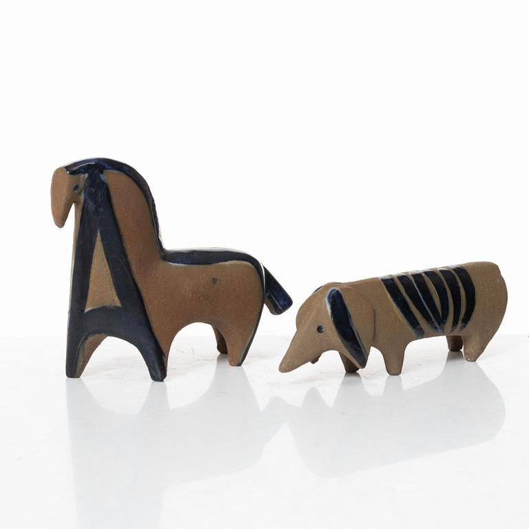 Lisa Larson, figurines, 6 pcs, stoneware, Gustavsberg.