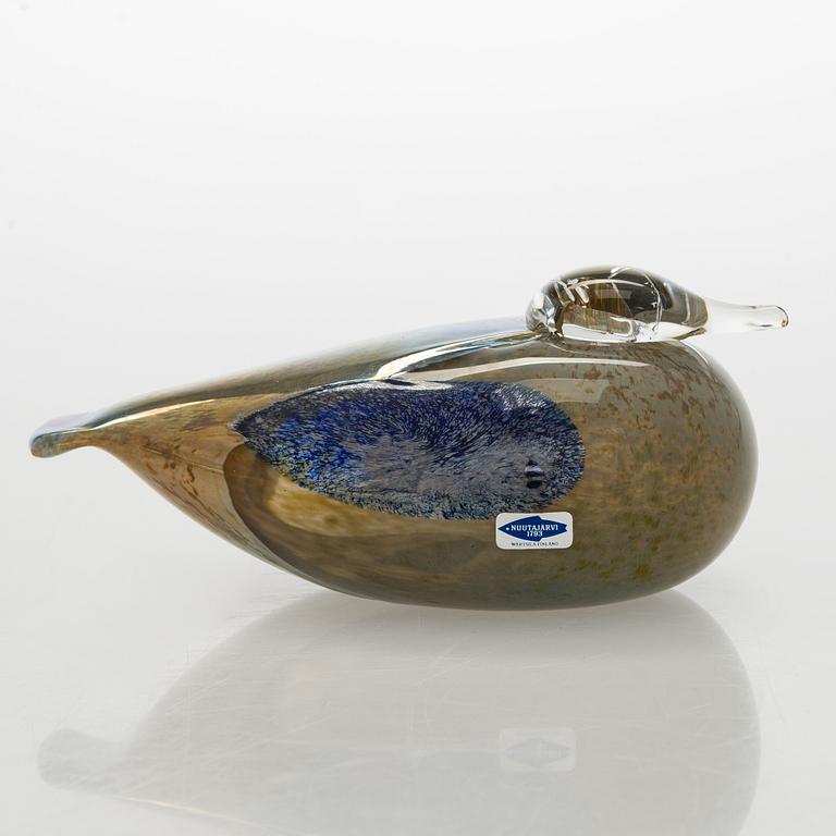 Oiva Toikka, glasfågel, signerad Oiva Toikka Nuutajärvi Notsjö Turun Sanomat 1986.