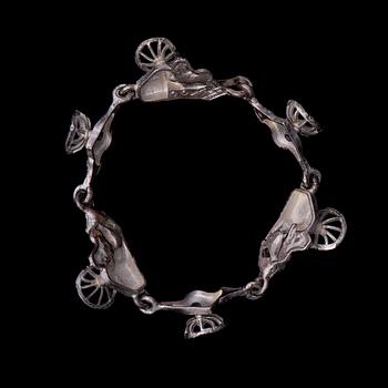 BJÖRN WECKSTRÖM, ARMBAND Robott Jori, sterling silver, Lapponia 1969.